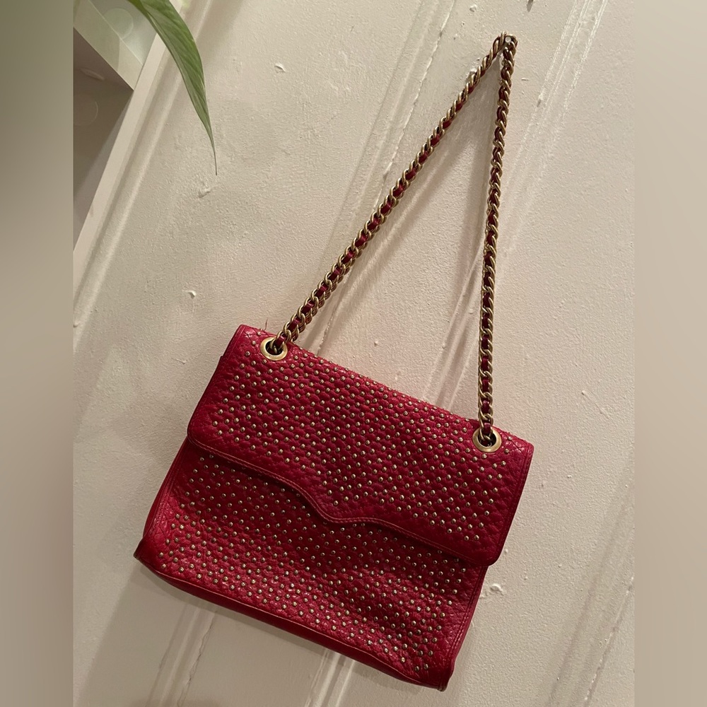 REBECCA MINKOFF leather studded purse
